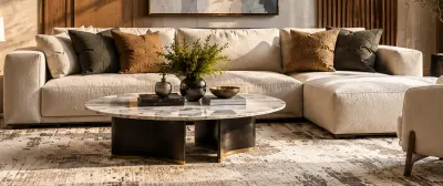 L Shape Silicon Leather Sofa Set